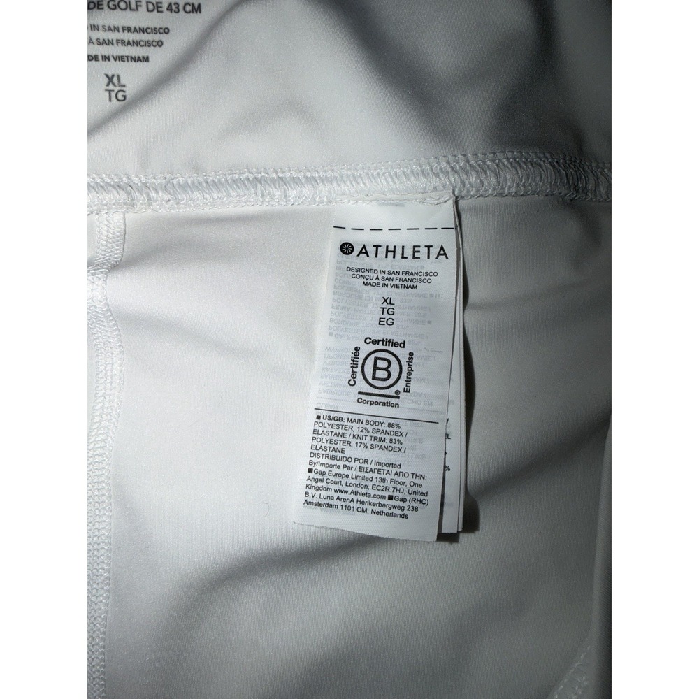 Athleta Golf Skort Skirt Ace Tennis Pickleball Women's XL 17" 628735 White - Picture 3 of 10